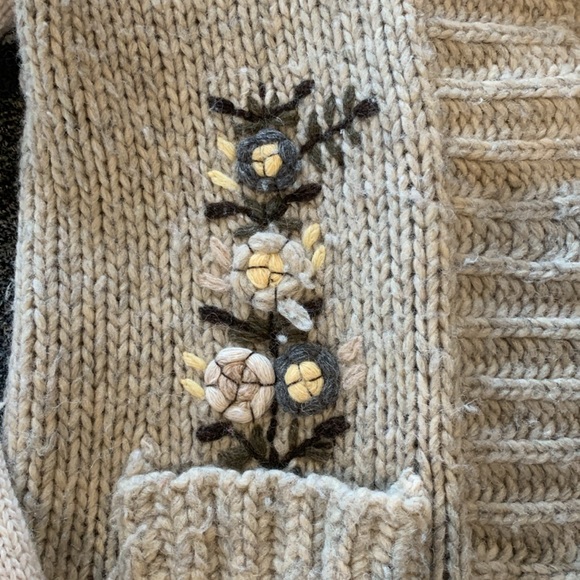 Free People RARE wool knit sweater cardigan - Picture 2 of 6